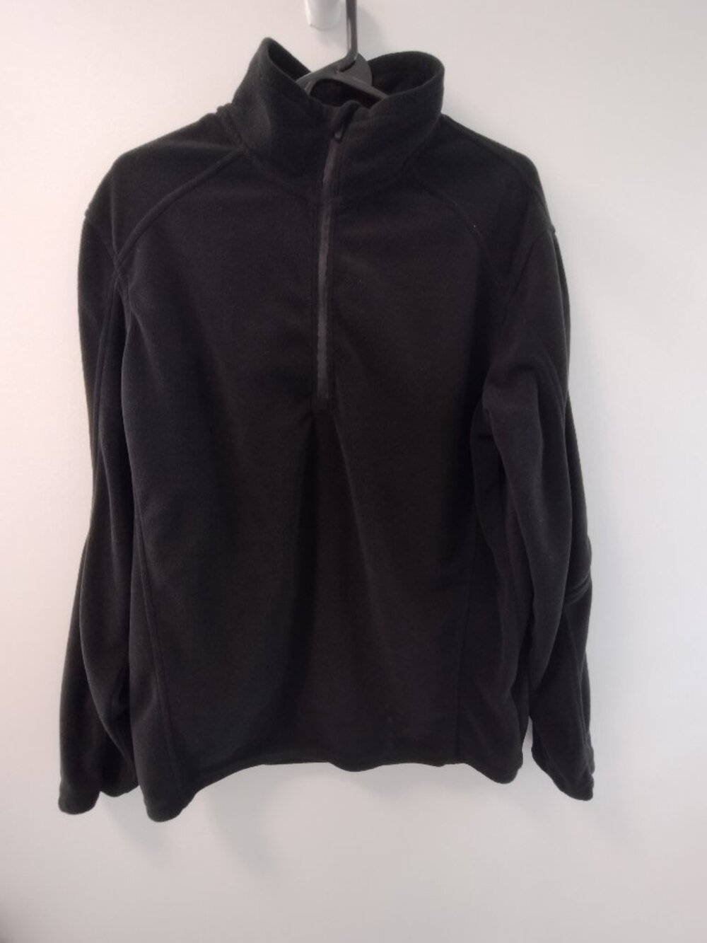 Alpine Design Men's Fleece 1/4 zip pullover Medium Black Mock Neck